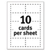 Clean Edge Business Cards, Laser, 2 x 3.5, White, 1,000 Cards, 10 Cards/Sheet, 100 Sheets/Box