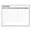 OR Schedule Magnetic Whiteboard, Operating Room Scheduling Chart, 72.5" x 48.5", White/Gray Surface, Satin Aluminum Frame