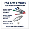 Desktop Magnetic Glass Dry-Erase Panel, 23" x 17", White Surface