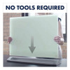 Desktop Magnetic Glass Dry-Erase Panel, 23" x 17", White Surface