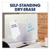 Desktop Magnetic Glass Dry-Erase Panel, 23" x 17", White Surface