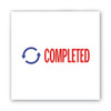 Pre-Inked Shutter Stamp, Red/Blue, COMPLETED, 1.63 x 0.5
