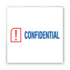 Pre-Inked Shutter Stamp, Red/Blue, CONFIDENTIAL, 1.63 x 0.5