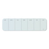 Cubicle Glass Dry Erase Board, Monthly Planning/Scheduling Calendar, 20" x 5.5", White Surface