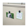 Deluxe Recycled Cubicle Clips, 40 Sheet Capacity, Charcoal, 24/Pack