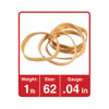 Rubber Bands, Size 62, 0.04" Gauge, Beige, 1 lb Box, 490/Pack