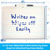 Two-Sided Primary Ruled/Blank Dry Erase Board with Attached Marker, 9" x 12", Pack of 3