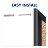 Classic Series Cork Bulletin Board, 24" x 18", Tan Surface, Black Aluminum Frame