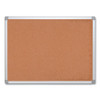 Earth Cork Board, 24" x 18", Tan Surface, Satin Aluminum Frame