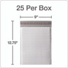 Poly Bubble Mailers, #2, Barrier Bubble Cushion, Redi-Seal Adhesive Closure, 8.25 x 11, White, 25/Pack