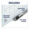 Infinity Magnetic Glass Calendar Board, Monthly Planning/Scheduling, 48" x 36", White Surface