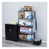 5-Shelf Wire Shelving Kit with Casters and Shelf Liners, 36w x 18d x 72h, Black Anthracite