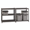 Steel Shelving Unit with Laminate Shelves, Five-Shelf, 36w x 18d x 72h, Steel, Black/Gun Metal Gray Steel Shelving Unit with Laminate Shelves, Five-Shelf, 36w x 18d x 72h, Steel, Black/Gun Metal Gray
