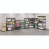 Steel Shelving Unit with Particleboard Shelves, Five-Shelf, 36w x 18d x 72h, Steel, Black