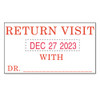 Professional Self-Inking Custom Date Stamp, 2" x 1.13", Black/Blue/Red
