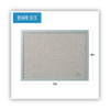 Designer Fabric Bulletin Board, 24" x 18", Gray Surface, Gray Fiberboard (MDF) Frame