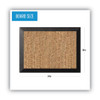 Natural Cork Bulletin Board, 24" x 18", Tan Surface, Black Wood Frame