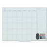 Floating Glass Dry Erase Calendar, Monthly Planning/Scheduling, 48" x 36" (Actual Size: 47" x 35"), White Surface