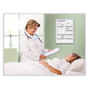Patient Room Magnetic Whiteboard, Hospital Patient Chart, 24" x 36", White/Gray Surface, Satin Aluminum Frame