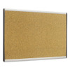 ARC Frame Cubicle Board, Cork Bulletin, 24" x 14", Tan Surface, Satin Aluminum Frame