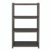 Steel Shelving Unit with Laminate Shelves, Four-Shelf, 36w x 18d x 60h, Steel, Black/Gun Metal Gray