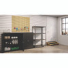 Steel Shelving Unit with Laminate Shelves, Four-Shelf, 36w x 18d x 60h, Steel, Black/Gun Metal Gray