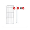 Residential Wire Shelving, Three-Shelf, 36w x 14d x 36h, Silver