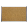 ARC Frame Cubicle Board, Cork Bulletin, 30" x 18", Tan Surface, Satin Aluminum Frame