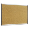 ARC Frame Cubicle Board, Cork Bulletin, 30" x 18", Tan Surface, Satin Aluminum Frame