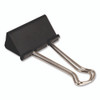 Binder Clips, Large, Black/Silver, Dozen