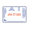 Model S 360 Two-Color Message Dater, 1.75 x 1, "Paid," Self-Inking, Blue/Red