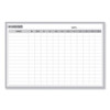In/Out Magnetic Whiteboard, Personnel In/Out Tracking Chart, 36" x 24", White/Gray Surface, Satin Aluminum Frame