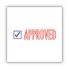 Pre-Inked Shutter Stamp, Red/Blue, APPROVED, 1.63 x 0.5