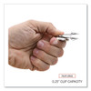 Bulldog Magnetic Clips, Medium, Nickel, 12/Pack