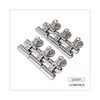 Bulldog Magnetic Clips, Medium, Nickel, 12/Pack