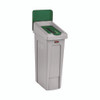 Slim Jim Recycling Station Kit, 1-Stream Paper, 23 gal, Plastic, Green/Gray