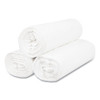 High-Density Commercial Can Liners, 55 gal, 17 mic, 36" x 60", Clear, Interleaved Roll, 25 Bags/Roll, 8 Rolls/Carton