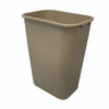 Soft-Sided Wastebasket, 41 qt, Polyethylene, Beige