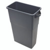 Thin Bin Containers, 23 gal, Polyethylene, Gray
