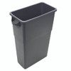 Thin Bin Containers, 23 gal, Polyethylene, Gray