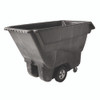 1 cu yd Structural Foam Tilt Truck, Standard Duty, 1,250 lb Capacity, Black