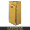 Vinyl Cleaning Cart Bag for Rubbermaid Commercial 9T76, 9T77 and 9T78, 34 gal, 17.5" x 10.5" x 33", Yellow