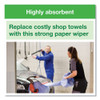 Heavy-Duty Paper Wiper, 1-Ply, 11.1" x 800 ft, Blue