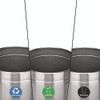 27 Gallon Stainless Steel Compost Bin, Recycling Can and Trash Receptacle, Brushed Stainless Steel