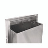 Stainless Steel Recessed 12 Gal Leak-Proof Waste Receptacle, Brushed Stainless Steel