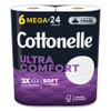 Ultra ComfortCare Toilet Paper, Soft Tissue, Mega Rolls, Septic Safe, 2-Ply, White, 284/Roll, 6 Rolls/Pack, 36 Rolls/Carton Ultra ComfortCare Toilet Paper, Soft Tissue, Mega Rolls, Septic Safe, 2-Ply, White, 284/Roll, 6 Rolls/Pack, 36 Rolls/Carton
