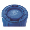 Vented Round Brute Container, 44 gal, Plastic, Blue