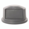 BRUTE Dome Top Swing Door Lid for 32 gal Waste Containers, 22.75" Diameter x 12.25h, Gray