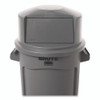 BRUTE Dome Top Swing Door Lid for 32 gal Waste Containers, 22.75" Diameter x 12.25h, Gray