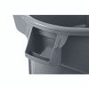 Vented Wheeled BRUTE Container, 44 gal, Plastic, Gray
